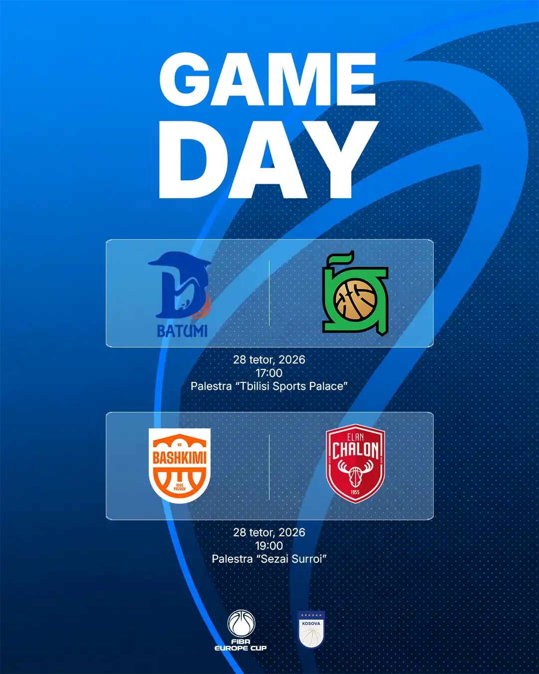 Bashkimi dhe Trepça me sfida të reja në FIBA Europe Cup